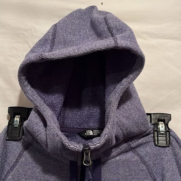 Purple The North Face Hooded Zip Up Sweatshirt - Picture 2 of 7